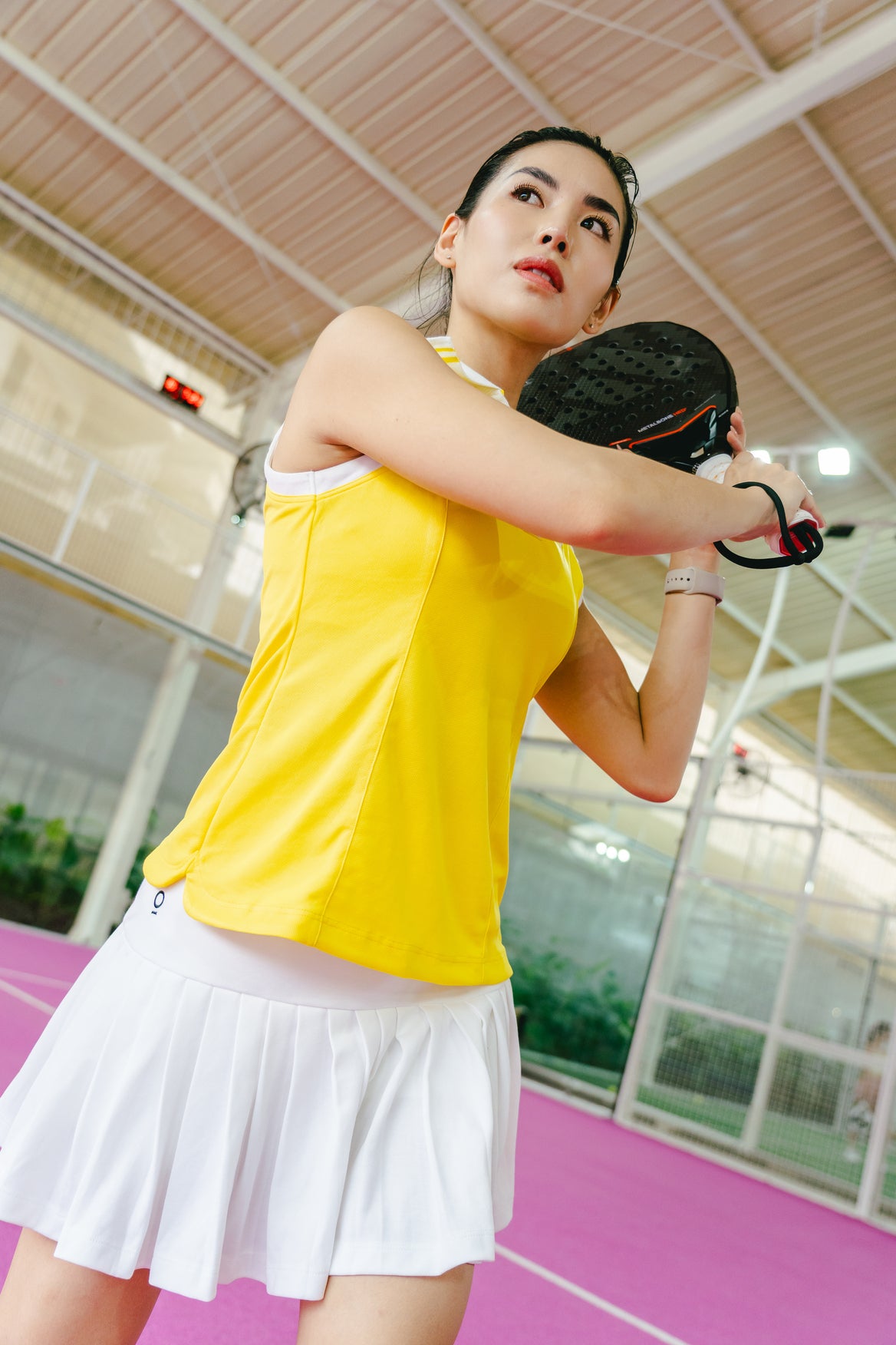 Kana Studio Halter Bias Sleeveless Top in Yellow