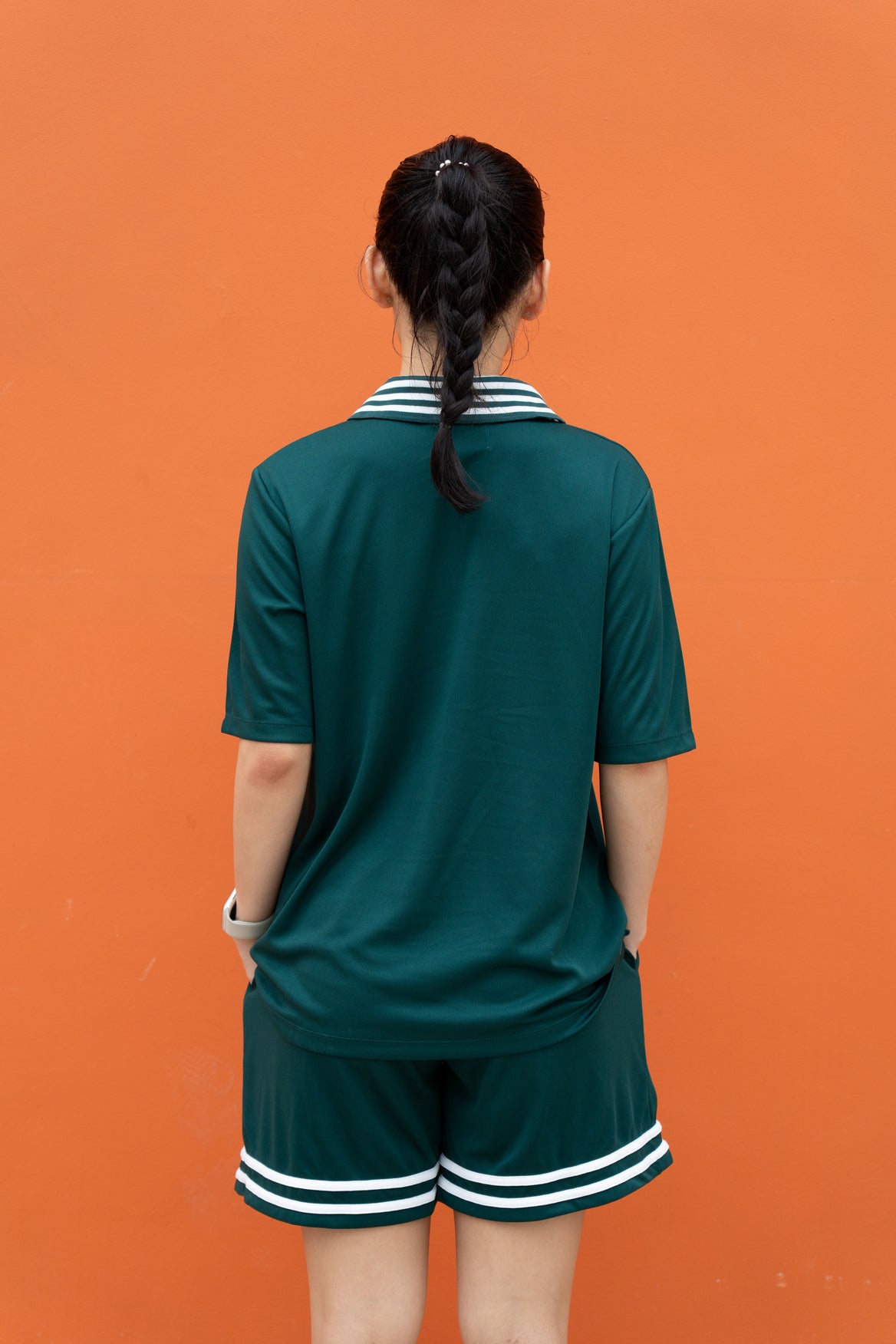 Kana Studio Striped Short in Forest Green