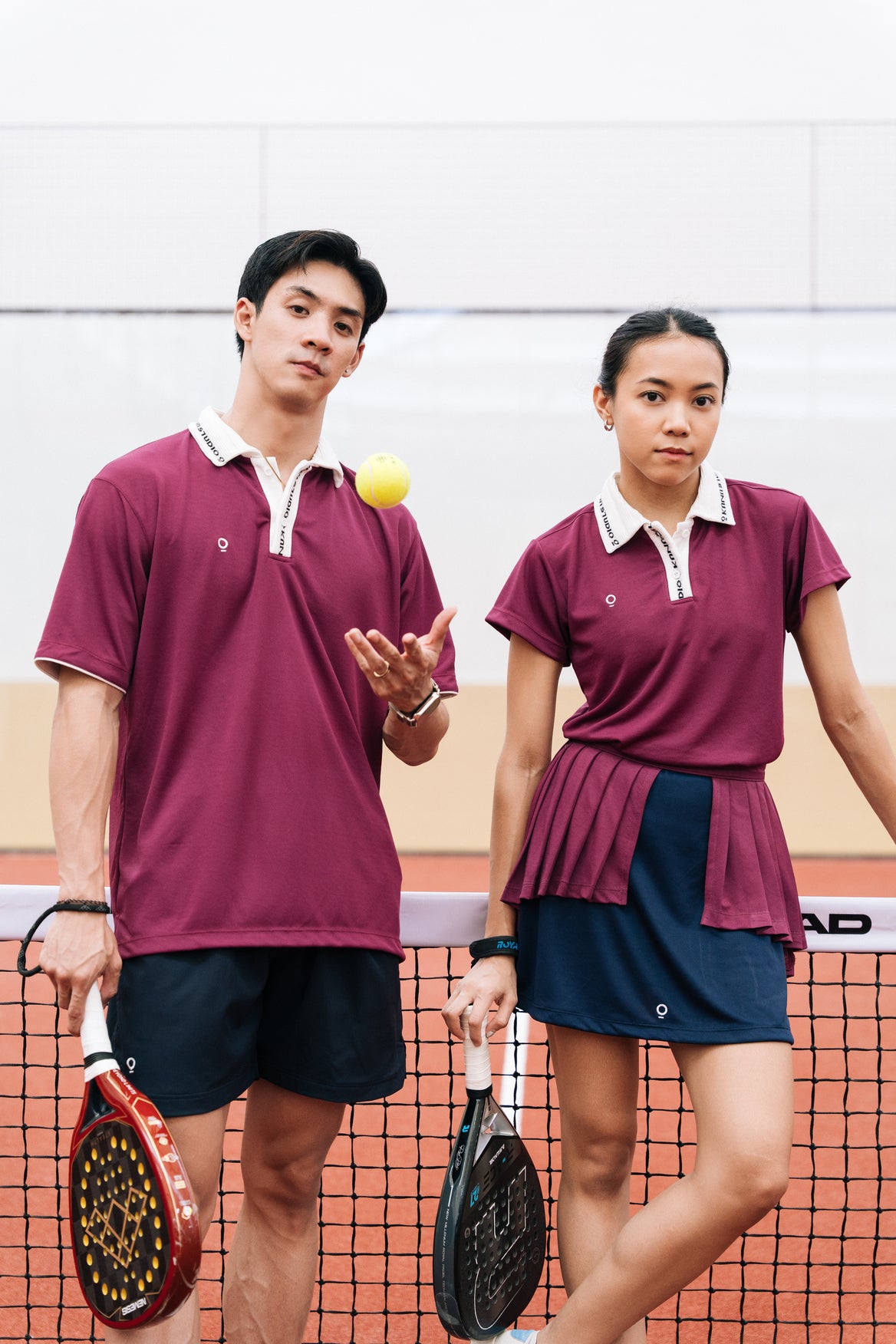 Rib Placket Top in Violet
