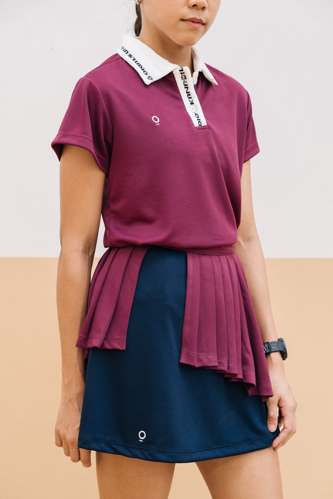 Two Tone Pleated Skirt (Long Inner Black)