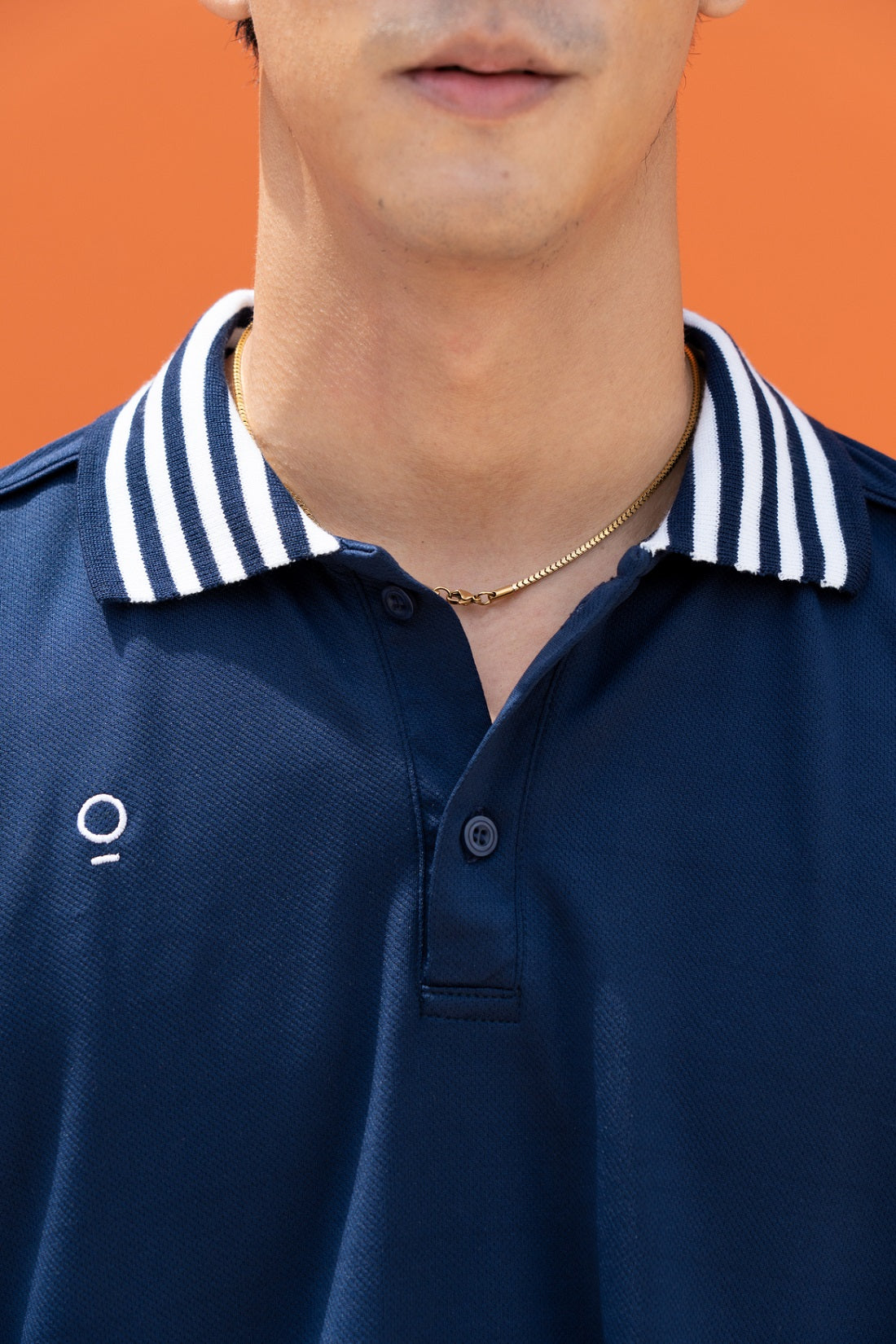 Kana Studio Men Collared Baggy Top in Navy