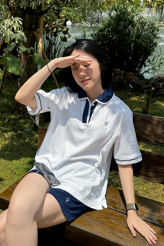 Kana Studio Round Collared Top / Polo Shirt / Tennis Shirt / Golf Shirt / Sport Shirt