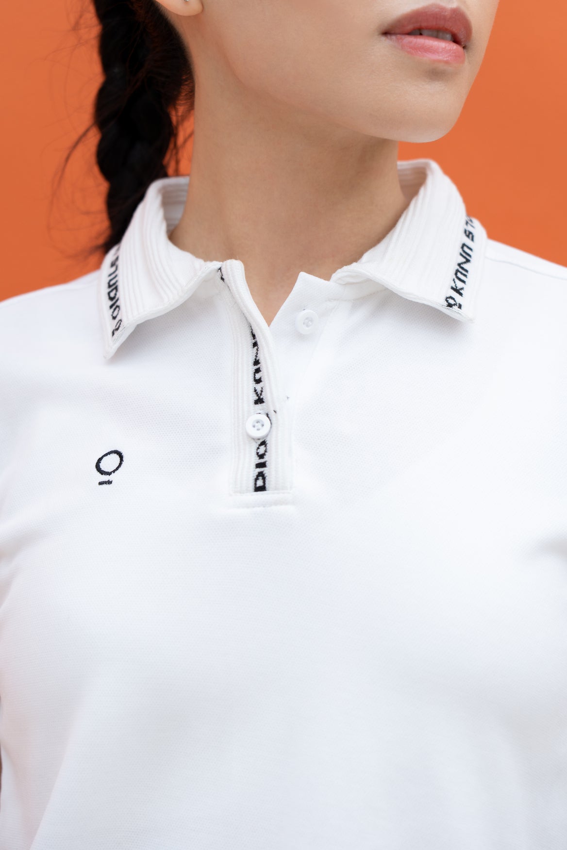 Kana Studio Rib Placket Top in White