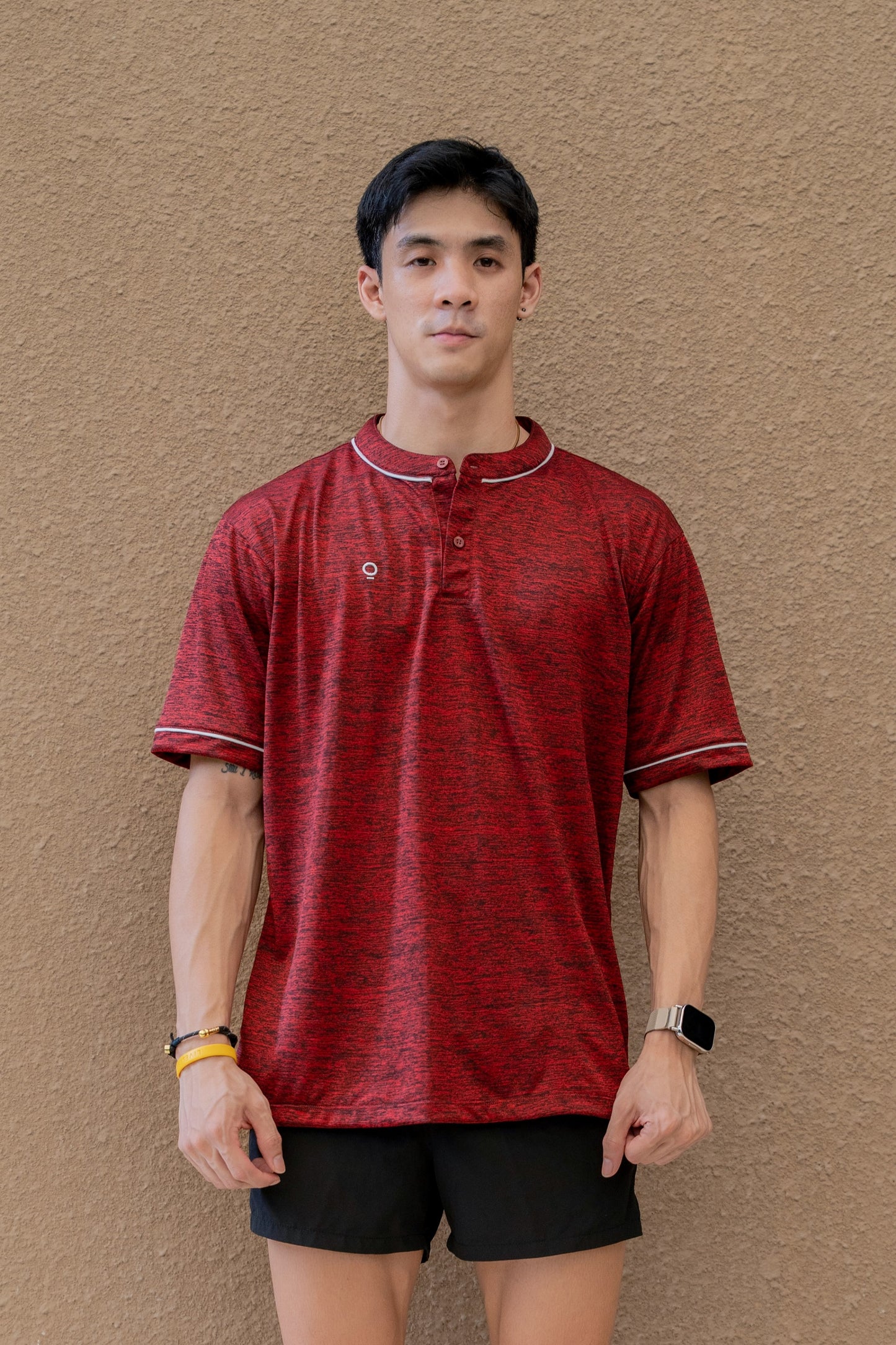 Kana Studio Men Mandarin Collar Top