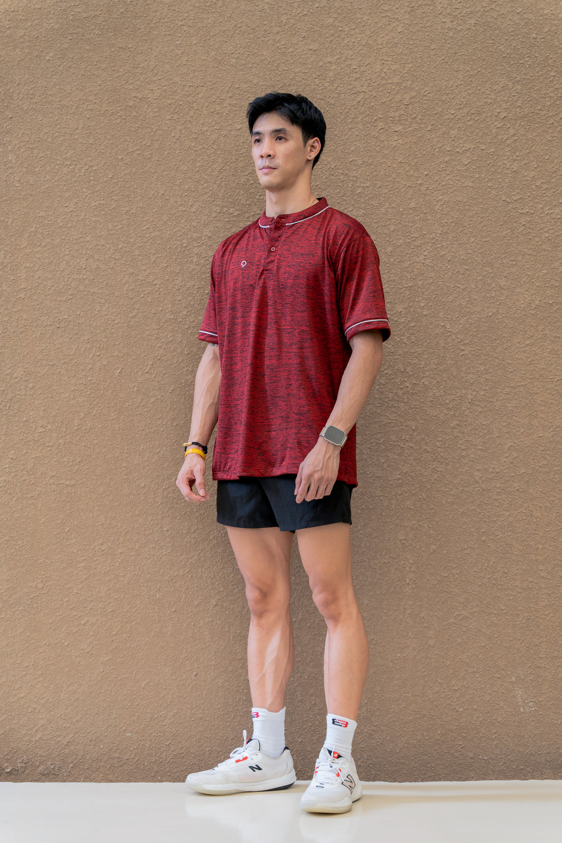 Kana Studio Men Mandarin Collar Top