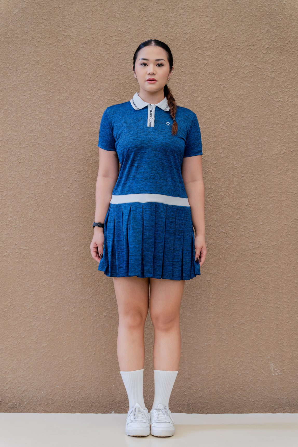 Kana Studio Two-Tone Dress in Navy