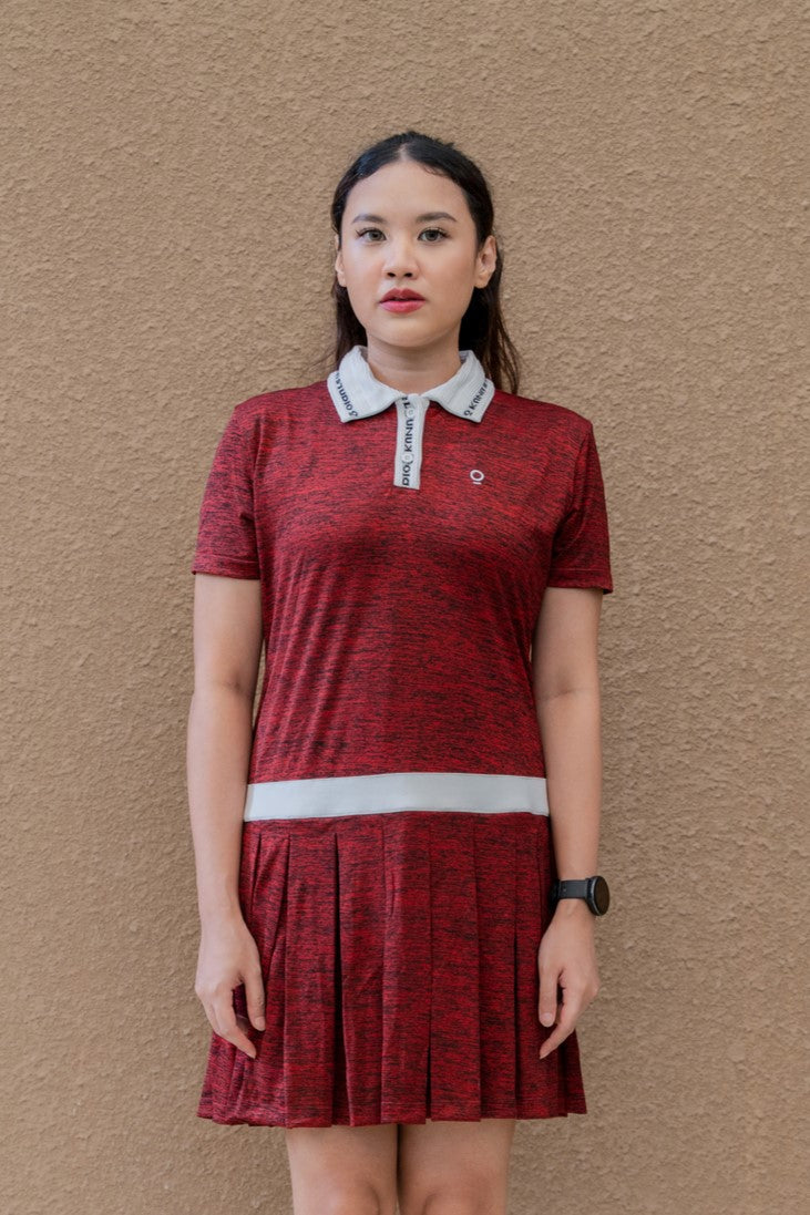 Kana Studio Two-Tone Dress in Red