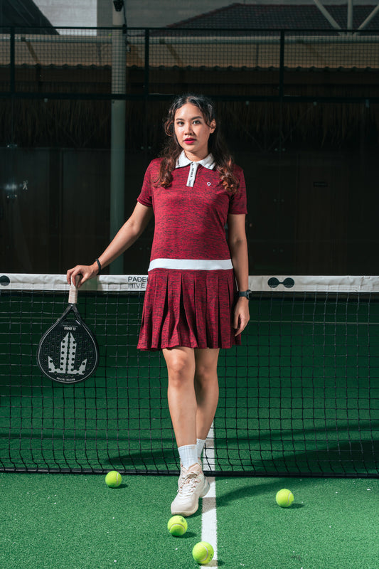 Kana Studio Two-Tone Dress in Red