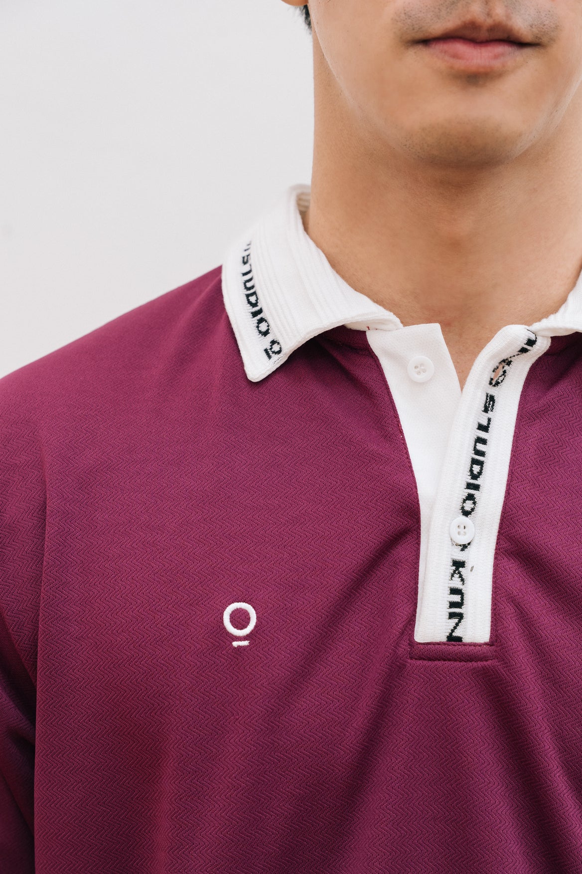 Men Hem Piping Top in Violet