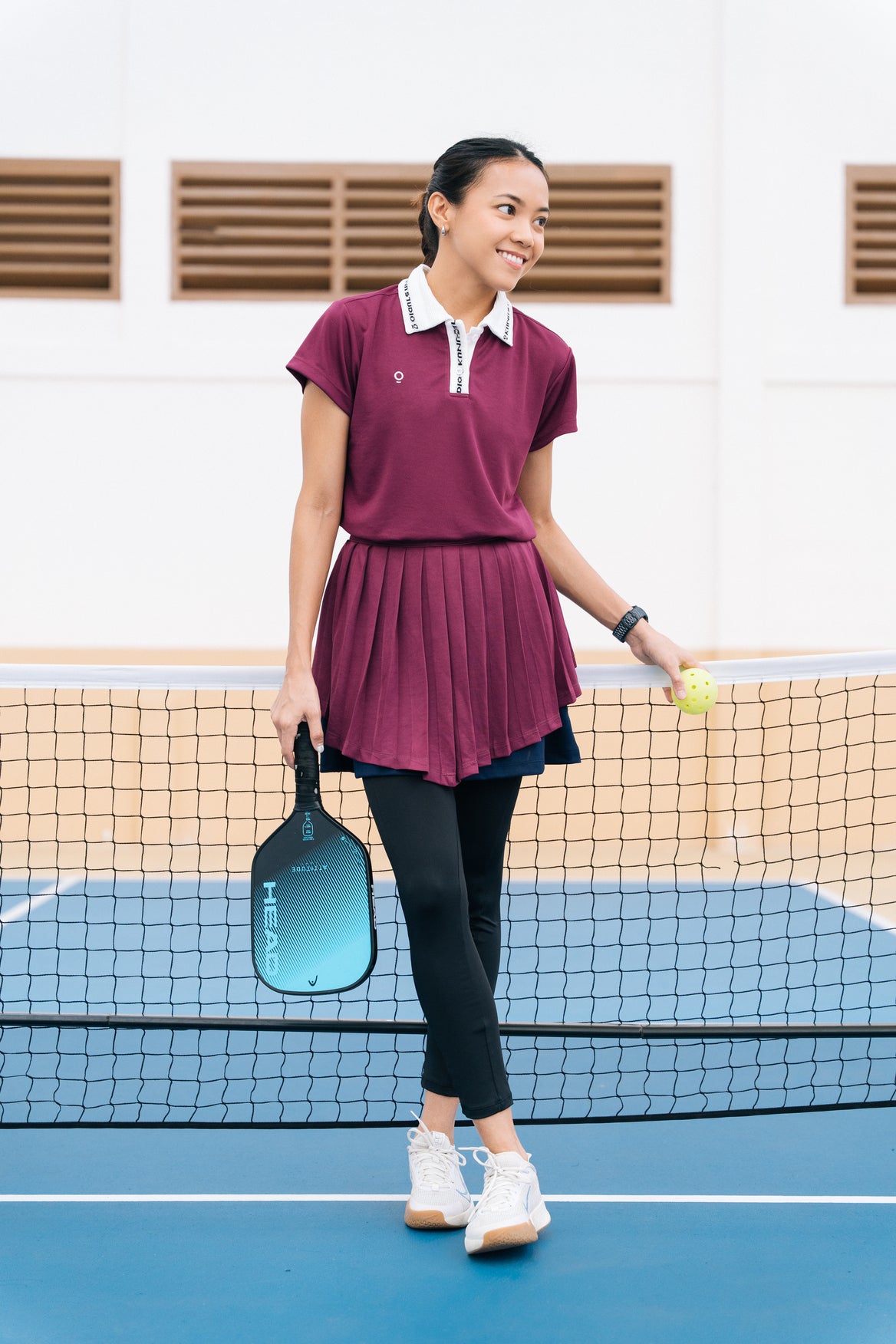 Two Tone Pleated Skirt  (Long Inner Black)