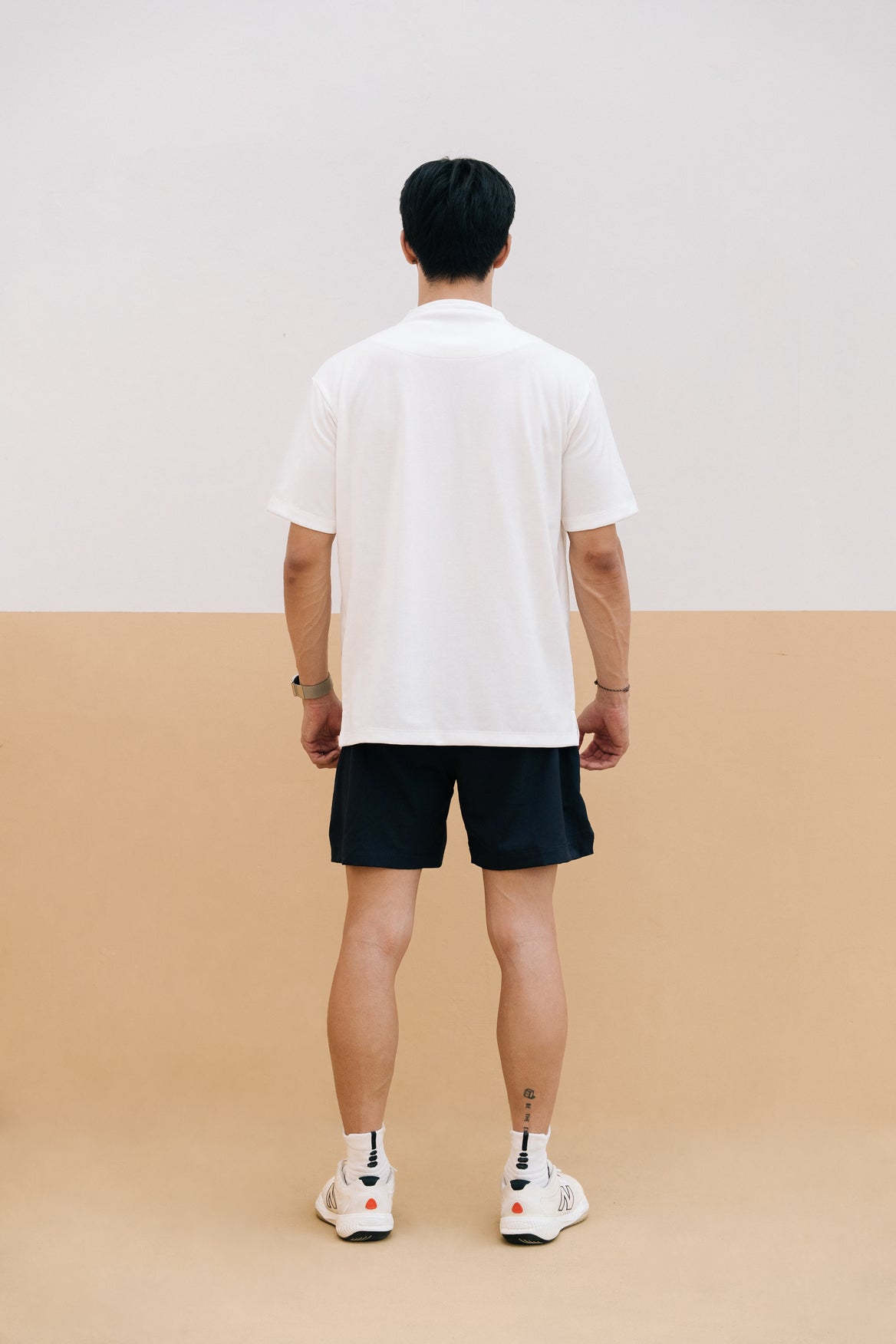 Men Zip Up Top in White