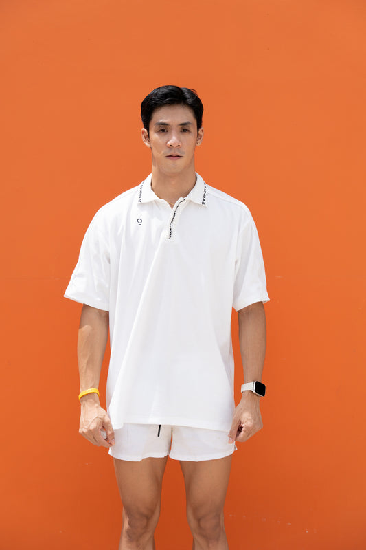 (PRE-ORDER) Kana Studio Men Collared Baggy Top in White