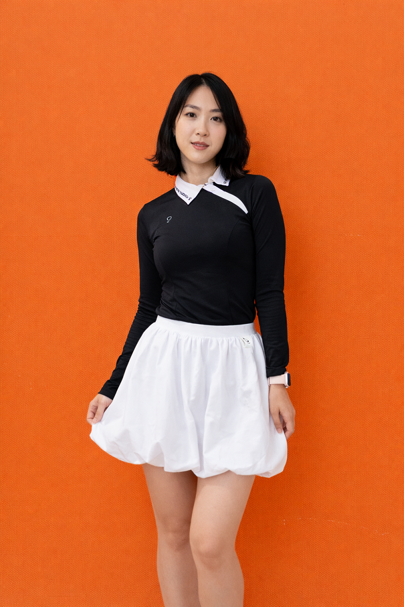Kana Studio Longsleeve Slanted Buttons Top in Black