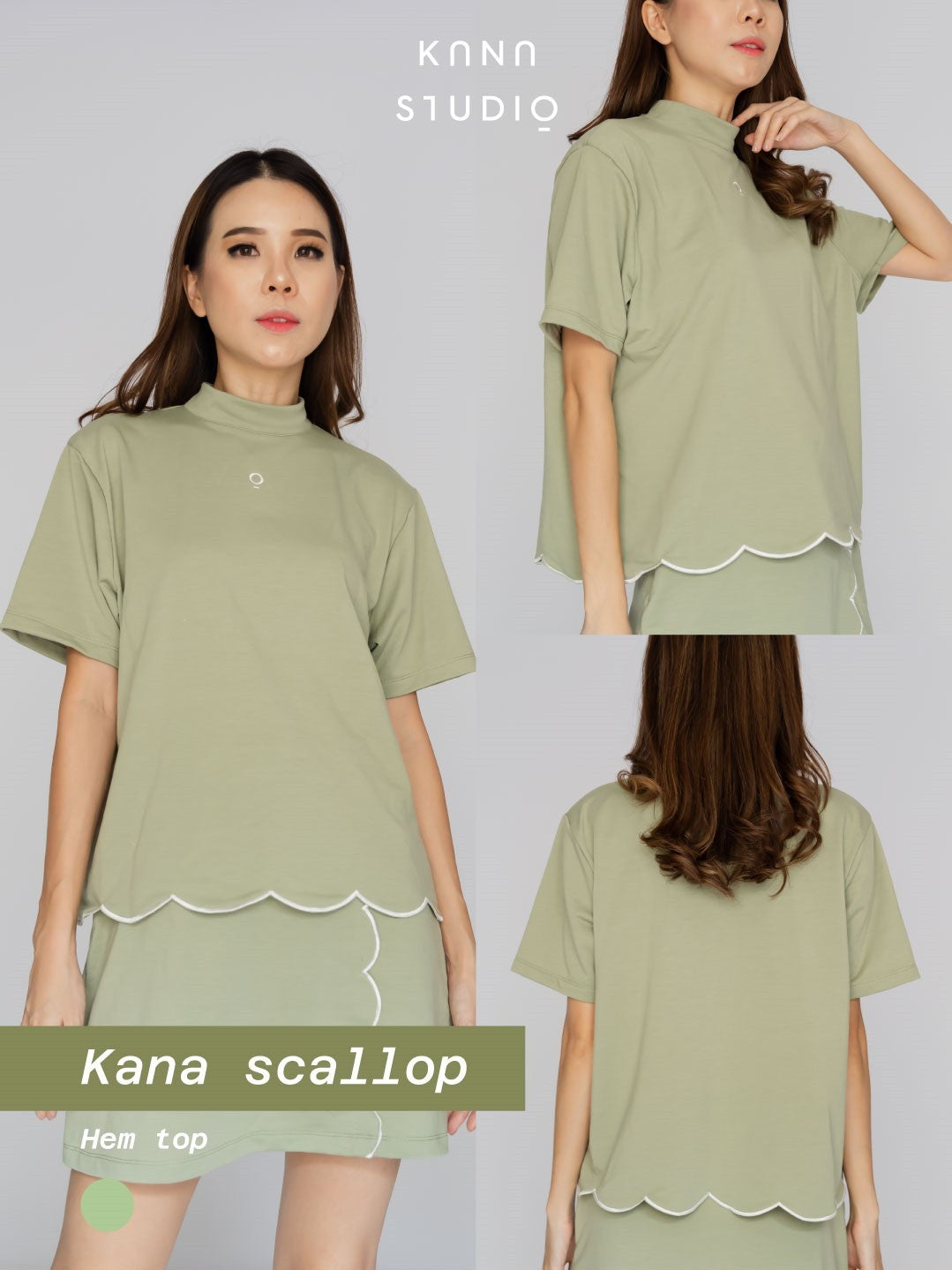 Kana Studio x Jolie Clothing Scallop Hem Top