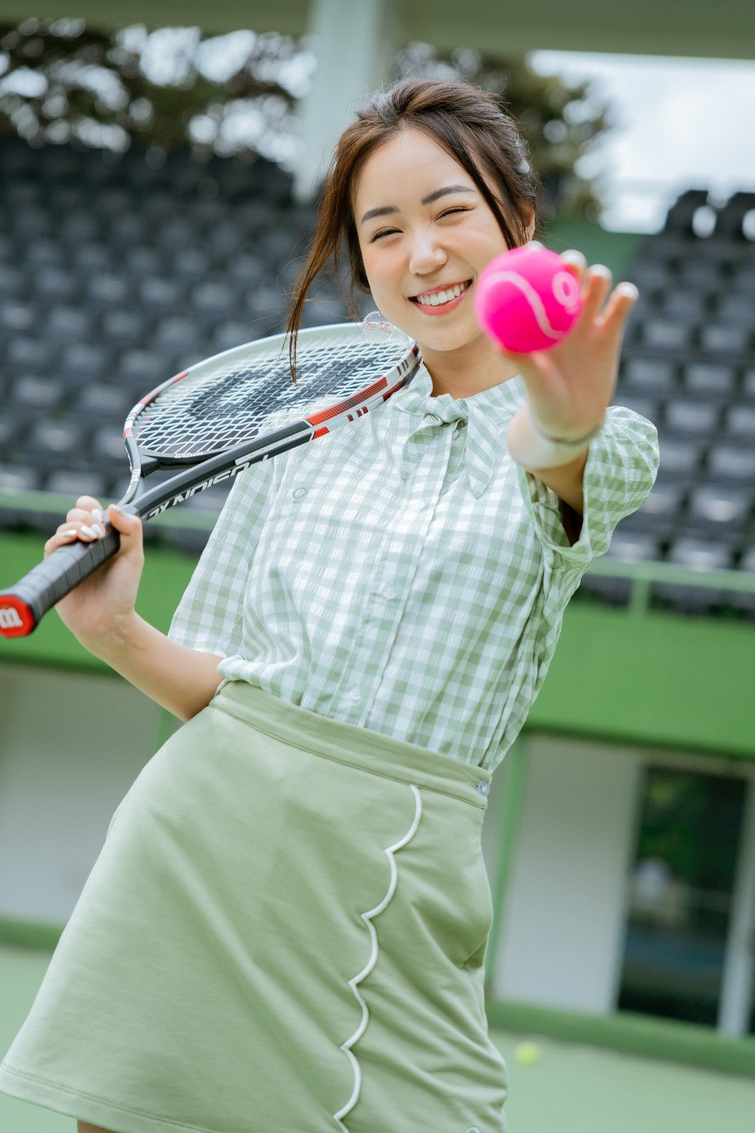 Kana Studio Ribbon Shirt / Baju Olahraga / Baju Golf / Baju Tennis / Activewear