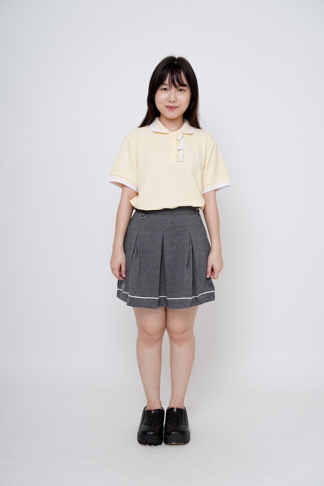 Kana Studio Ruffle Placket Top / Golf Shirt / Tennis Shirt / Activewear