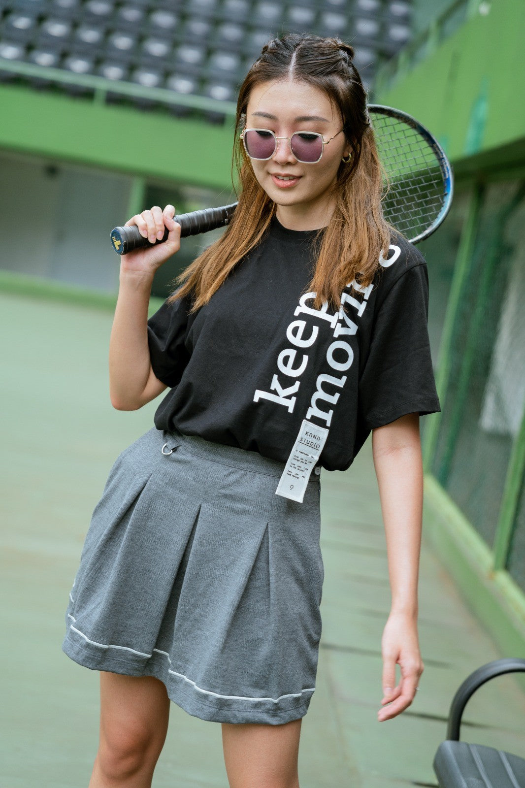 Kana Studio Embroidery Line Skort / Celana Rok Olahraga / Celana Rok Golf / Celana Rok Tennis / Activewear