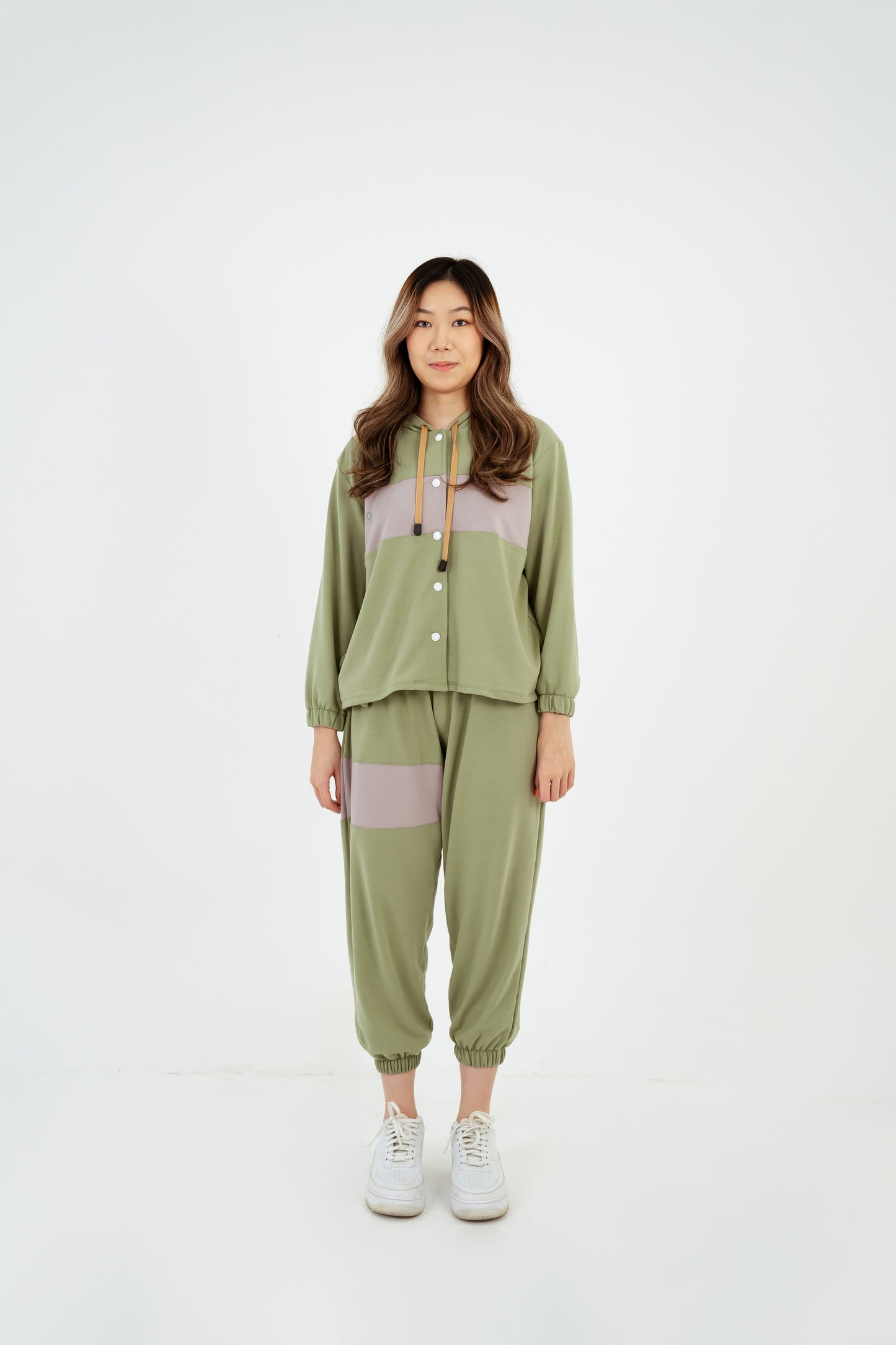 Kana Studio Color Block Terry Jacket