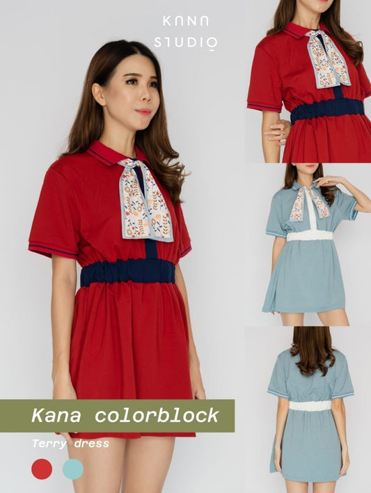 Kana Studio x Jolie Clothing Colorblock Terry Dress