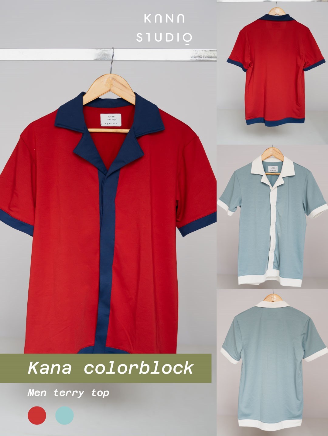 Kana Studio x Jolie Clothing Men Colorblock Terry Top